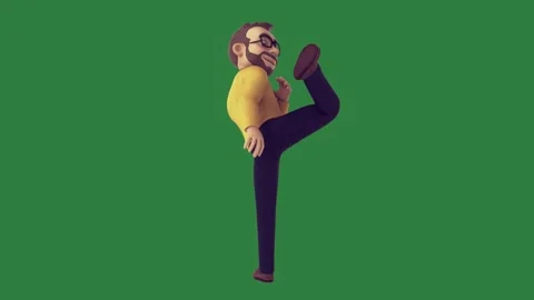 Man Walking On Green Screen Chroma Key Background Stock Footage 338017017