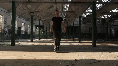 Man walking with a gun 動画素材 40757156