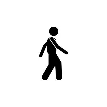 Man, walking icon. Element of human use phone. Premium quality graphic design Stock Illustration