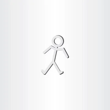 Man walking icon vector symbol 스톡 일러스트