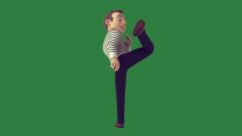 Man Walking Isolated Green Screen Stock Video Stock Footage 338017016