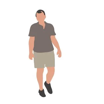 Man walking isolated Stock Illustration