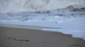 Man walking on Lamai Beach in Ko Samui Island, Amazing Thailand, Big Waves HD Footage