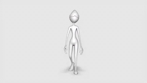 Man Walking Loop on Alpha Channel Stock Footage 151459760