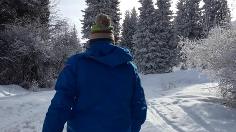Man walking in the mountains Stock Footage 59893196