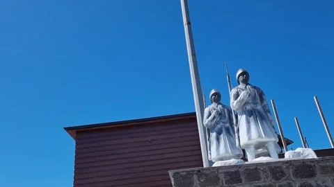 A man is walking in the mountains Stock Footage 277174788