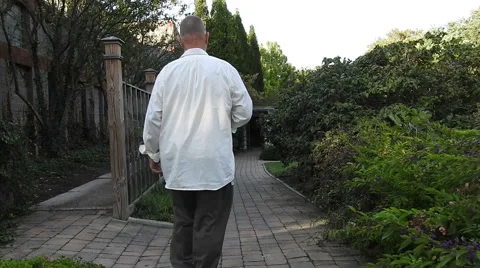 Man walking in a Park Video stock 55530168