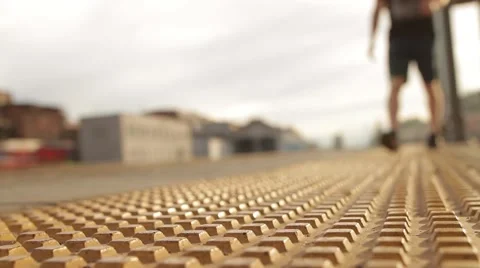 Man walking at the platform Stock Footage 65787283