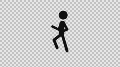 Man walking proud walkcycle Stock Footage 64354189
