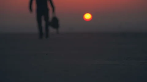Man walking on the road Stock Footage 47244583