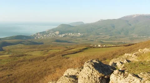 Man walking on a rock Stock Footage 11481124