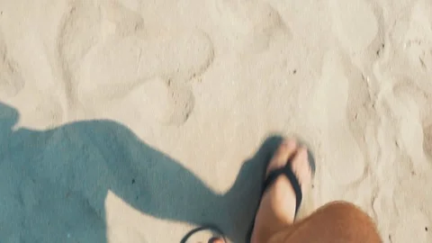 Man walking on sand Stock Footage 101660854