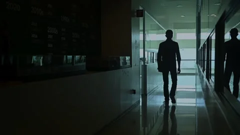 Man walking in school Stock Footage 245956484