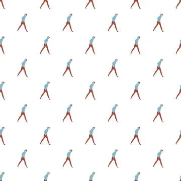 Man walking seamless pattern with hoodie and sunglasses Stock Illustration