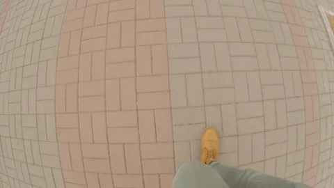 Man walking on the sidewalk Stock Footage 113815624