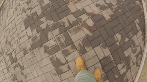 Man walking on the sidewalk Stock Footage 113815790