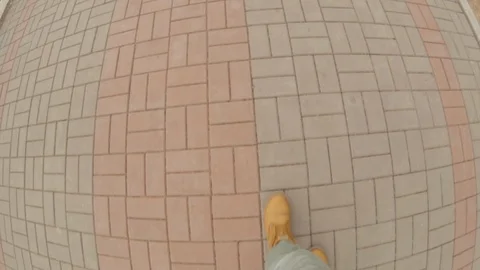 Man walking on the sidewalk	 Stock Footage 113820320