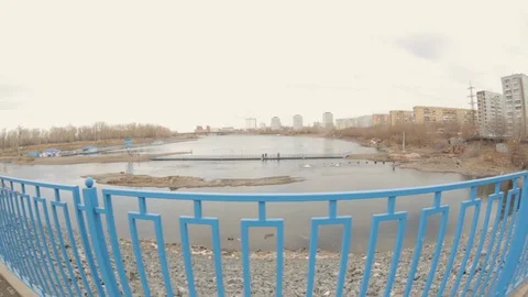 Man walking on the sidewalk Stock Footage 113820323