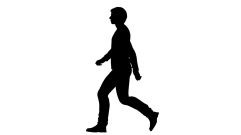 Man Walking Silhouette Video stock 304313796