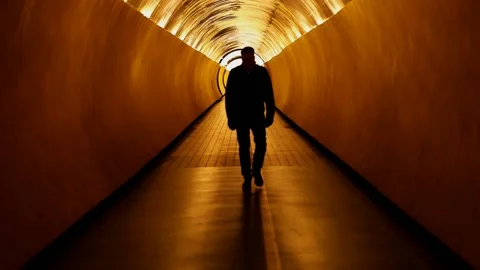 Man walking slow motion Stock Footage 165343316