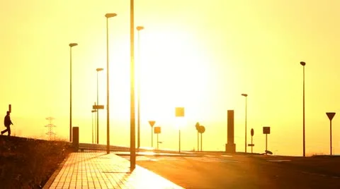 Man walking in the street Stock Footage 11215671