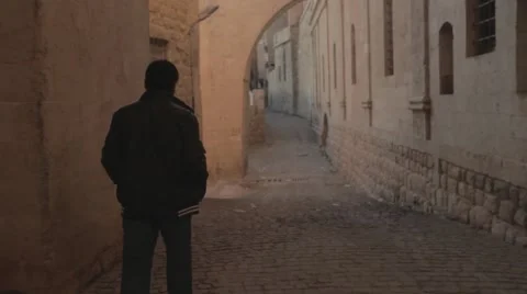 Man walking street Stock Footage 48596337