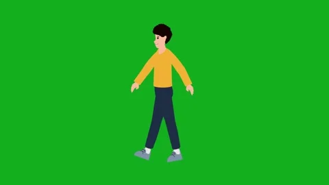 Man Walking Talking Animation Footage Stock Footage 296333418