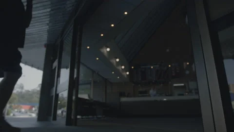 Man walking through front doors of RSL building in Lismore NSW Australia Video stock 158962854