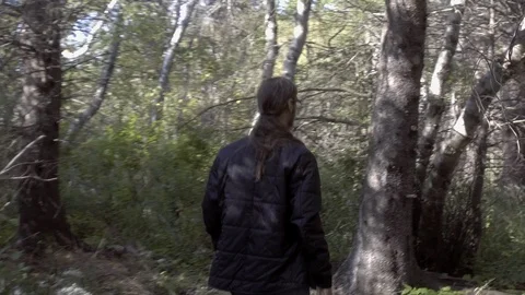 Man Walking Through the Woods Vidéo 90934210