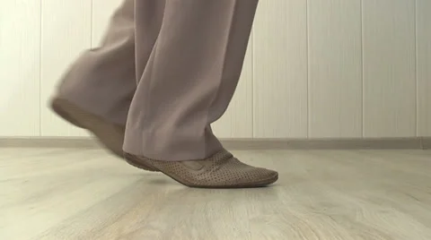 Man walking on tiptoe Stock Footage 39718839