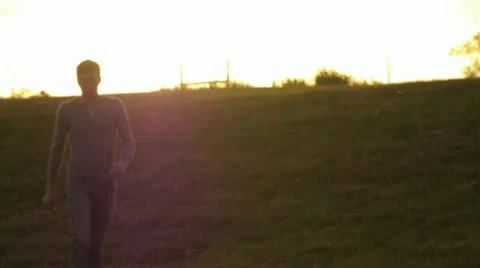 Man Walking Toward Camera 2 Stock Footage