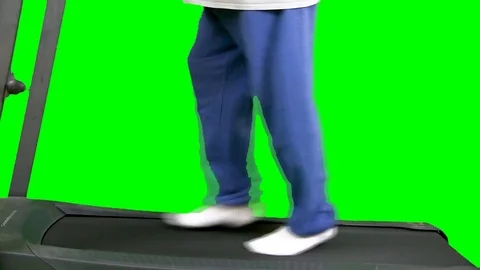 Man walking on treadmill Stock Footage 93719912