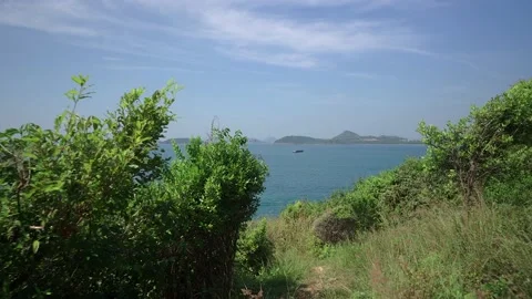 Man walking at view point of Samae San Island Stock Footage 166132188