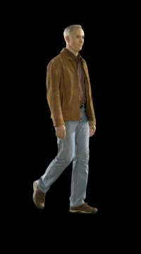 Man Walking (w/ Alpha Channel) Stock Footage 79991