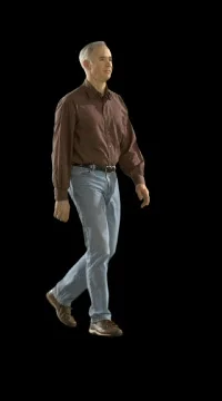 Man Walking (w/ Alpha Channel) Video stock 79994