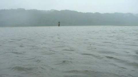 Man Walking on Water 2 of 2 Stock Footage 875447