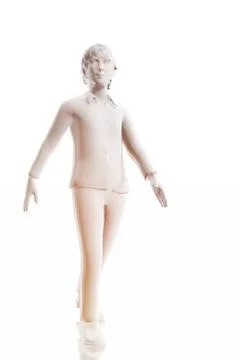 Man walking.  white background Stock Illustration