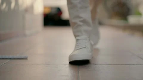 A man walking in white shoes Video stock 220645889