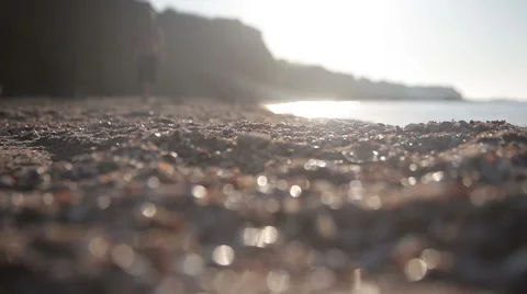 A man walks along the seashore Stock Footage 66719062