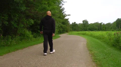 Man walks away from camera 動画素材 54298787