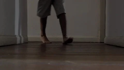 barefoot in house