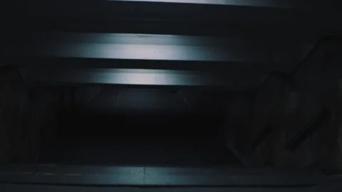 A man walks in the evening underpass Stock-Footage 131400992