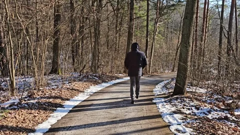 A man walks Stock Footage 305861225