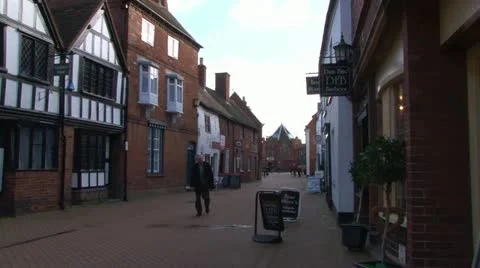 Man Walks into Shop Stock Footage 21907534