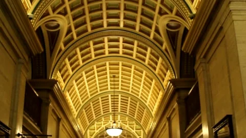 Man walks through corridor static RAW Stock Footage 237260106