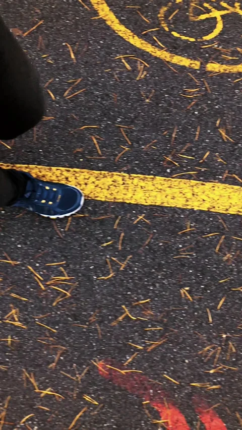 A man walks through the park in rainy weather. Stock Footage 161249915