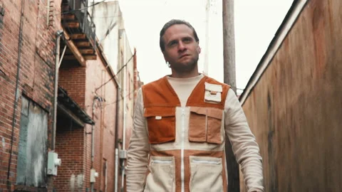 Man Walks Towards Camera Determined Video stock 154868040