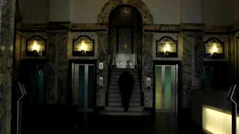 Man walks upstairs RAW Stock Footage 237265035