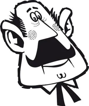 Man with walrus, Retro Vector Illustration Stock Illustration