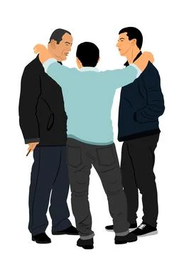 Man wants to prevent conflict between unreasonable enemies vector illustration 库存插图